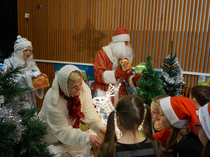 Дед Мороз с гармошкой в Финляндии